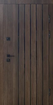 Двери Qdoors Стронг Стрим 4К дуб табак/белый супермат+зеркало