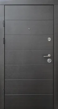 Двери Qdoors Премиум Горизонталь венге темный горизонт/белая шагрень