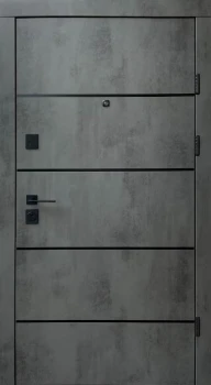 Двери Qdoors Премиум Комби-Аk/Гладь оксид темный/бетон снежный