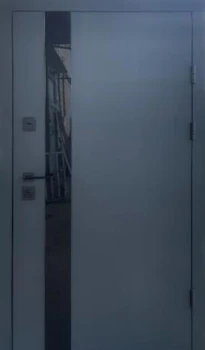 Двери Qdoors Стрит Элегант металл Антрацит 7021 краска/МДФ белое дерево Vinorit