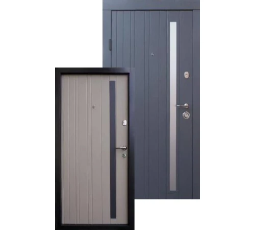 Входные Двери Браш Al серая текстура-какао Qdoors