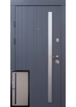 Двери Браш Al серая текстура-какао Qdoors