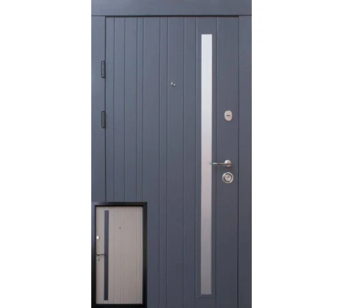 Входные Двери Браш Al серая текстура-какао Qdoors