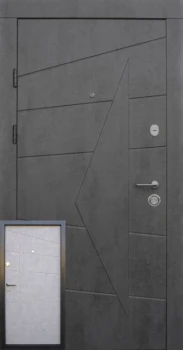 Двери Qdoors Премиум Акцент бетон темный/бетон серый