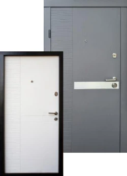 Двері Преміум Делла світло сіра-біле дерево Qdoors