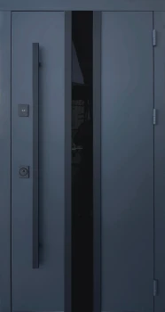 Двери Qdoors Стрит Флай металл Антрацит 7021 краска/МДФ белая шагрень Vinorit 3К
