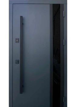 Двері Qdoors Стріт Спейс метал Антрацит 7021 фарба/МДФ біла шагрень Vinorit 3К
