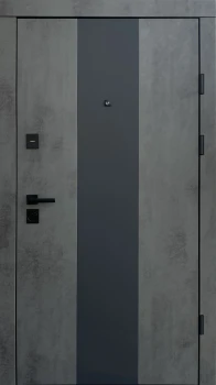 Двери Qdoors Премиум Трейси-М/Гладь Оксид темный/Бетон снежный
