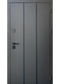 Двері Qdoors Стріт Лайт Метал пісок 8019 фарба/МДФ біла шагрень