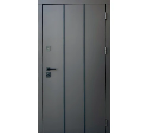 Вхідні Двері Qdoors Стріт Лайт Метал пісок 8019 фарба/МДФ біла шагрень