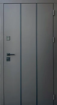 Двери Qdoors Стрит Лайт Металл песок 8019 краска/МДФ белая шагрень