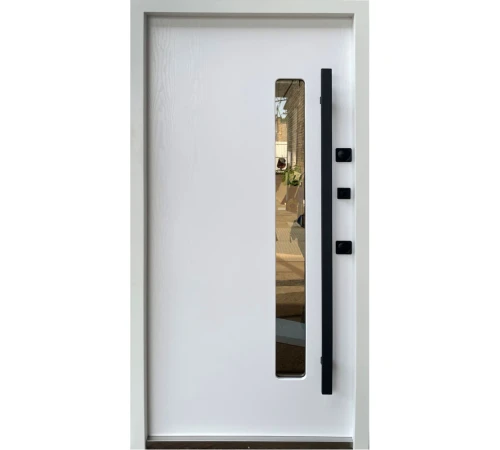 Вхідні Двері Qdoors Стронг Прайд антрацит пісок/біла структура