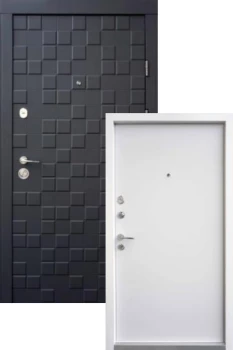 Двері Онтаріо софт чорний/білий супермат Qdoors