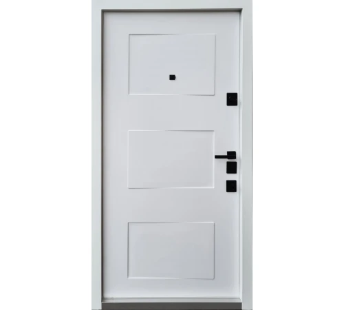 Вхідні Двері Авангард Порто мрамор темний/біла емаль "Qdoors"