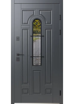 Двері Лучія ArWood RAL 7016/ПВХ біле дерево Sarmak