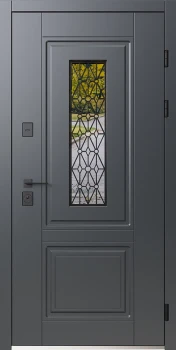Двери Гелиос ArWood RAL 7016/ПВХ белое дерево Sarmak