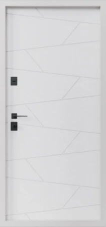 Вхідні Двері Свея ArWood RAL 7016/ПВХ біле дерево Sarmak