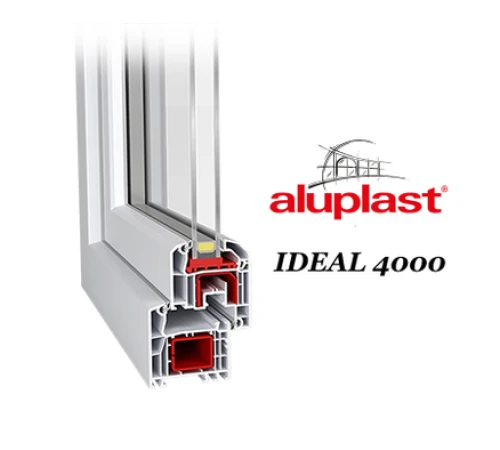 Металопластикові двері Aluplast Ideal 4000 полуторні з поворотно-відкидною стулкою 1200 x 2100 мм