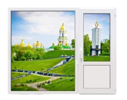 Балконний блок Epsilon Comfort з глухим панорамним вікном до підлоги 2100 x 2000 мм