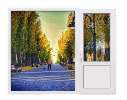 Балконний блок Glasso 5S з глухим панорамним вікном до підлоги 2100 x 2000 мм
