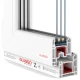 Металопластикові двері Glasso 7S полуторні з поворотно-відкидною стулкою 1200 x 2100 мм