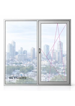 Алюминиевое окно Reynaers CS 77 с повышеной теплоизоляцией поворотно-откидное 1500*2000 мм