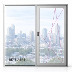 Алюмінієве вікно Reynaers CS 77 з підвищеною теплоізоляцією поворотно-відкидне 1500*2000 мм