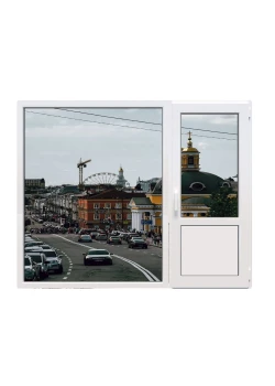 Балконный блок Steko V62 с глухим панорамным окном в пол 2100 x 2000 мм