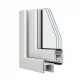 Металопластикові двері Veka Softline полуторні з поворотно-відкидною стулкою 1200 x 2100 мм