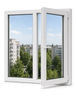 Металопластикове вікно Viknaland B70-3K двостулкове з поворотно-відкидною стулкою 1200 x 1400 мм