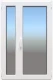 Металлопластиковые двери WDS 5S полуторные с поворотно-откидной створкой 1200 x 2200 мм