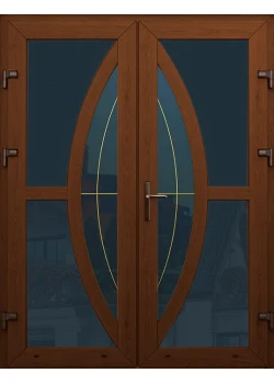 Металлопластиковые двери WDS Двойные Модель 11