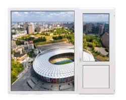 Балконний блок WDS 76MD з глухим панорамним вікном до підлоги 2100 x 2000 мм