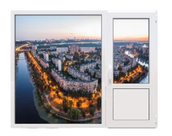 Балконний блок WDS 7S з глухим панорамним вікном до підлоги 2100 x 2000 мм