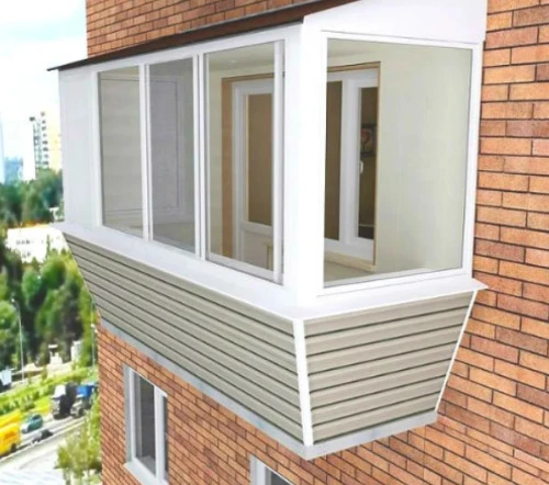 Балкон пластиковый WDS, Г-образный, 2500x1500 мм