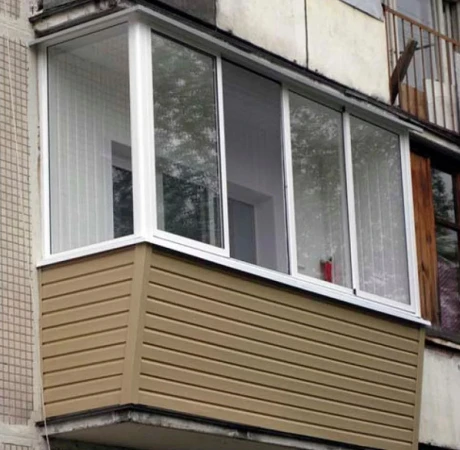 Балкон пластиковый WDS, Г-образный, 3000x2000 мм