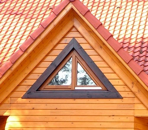 Металопластикові Трикутні вікна коричневі WDS 5