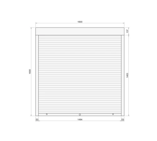 Защитные Защитные алюминиевые роллеты Comfort Line 1600-1600 мм P55
