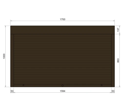 Защитные Защитные алюминиевые роллеты Comfort Line 1700-1000 мм P55