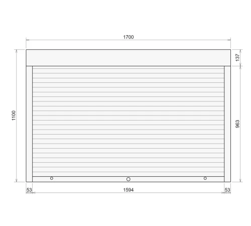 Защитные Защитные алюминиевые роллеты Comfort Line 1700-1100 мм P55