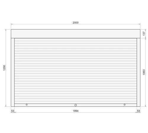 Защитные Защитные алюминиевые роллеты Comfort Line 2000-1200 мм P55
