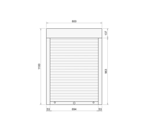 Защитные Защитные алюминиевые роллеты Comfort Line 800-1100 мм P55