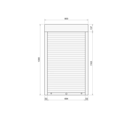 Защитные Защитные алюминиевые роллеты Comfort Line 800-1300 мм P55
