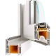Металлопластиковые двери Vikonda Classic полуторные с поворотно-откидной створкой 1200 x 2100 мм